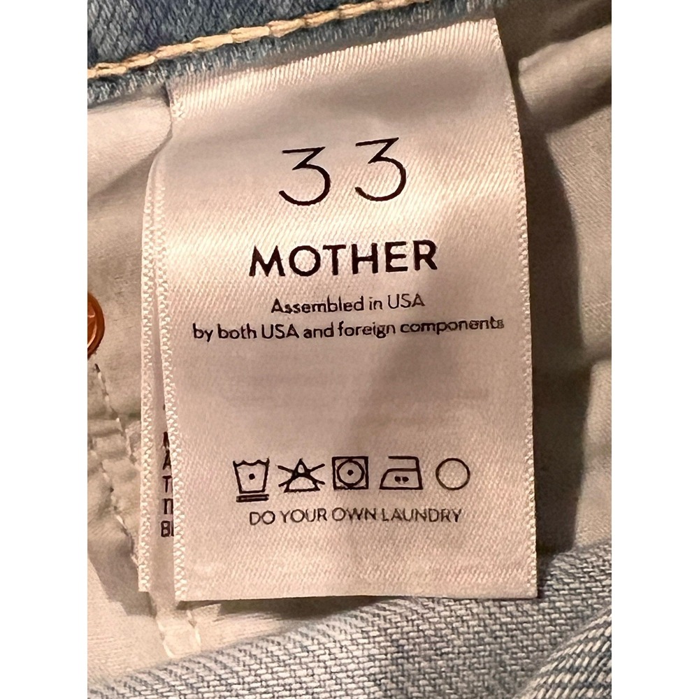 MOTHER Light Wash Distressed Boot Cut Jeans - Picture 10 of 13